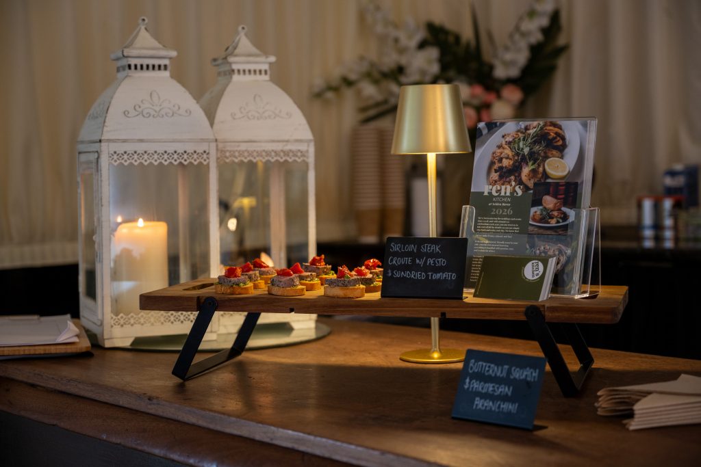 Food at barn wedding sussex